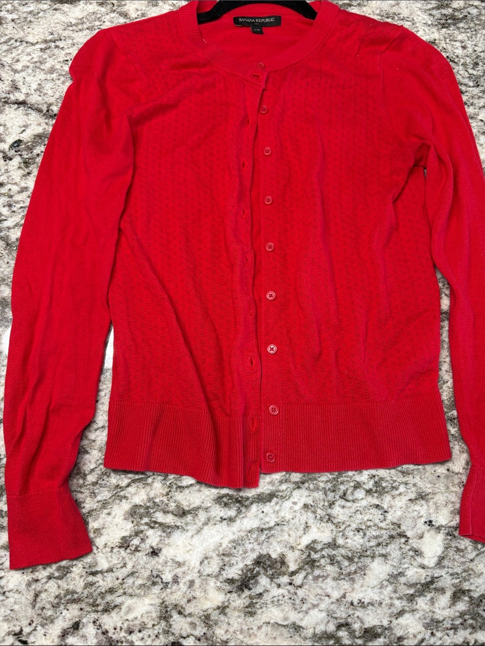 Banana Republic Bright Red  Button-Front Cardigan
